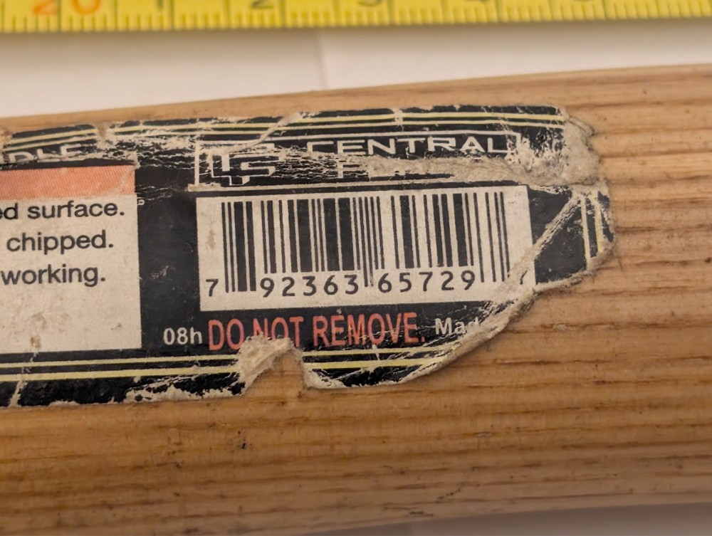 Pittsburgh 1 1/4 Lb Axe With Genuine Hickory Handle Durable Multipurpose 65729