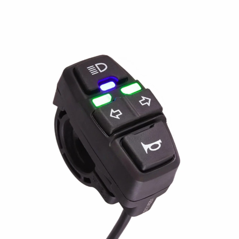 Motorcycle Scooter Handlebar Headlight Indicator Turn Signal Light Horn Switch