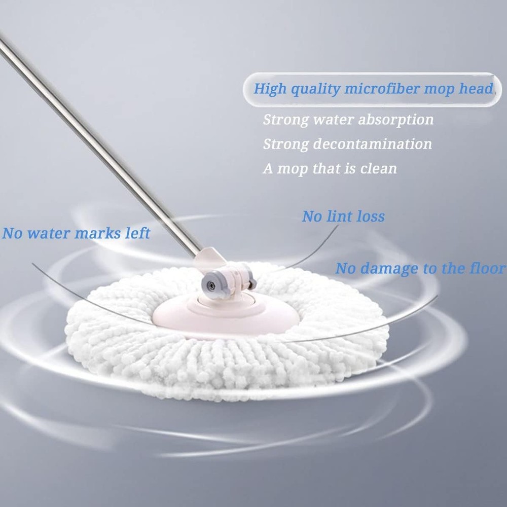 5 PCS Microfiber Replacement Mop Head Spin Mop Head Replacement 5-Pack