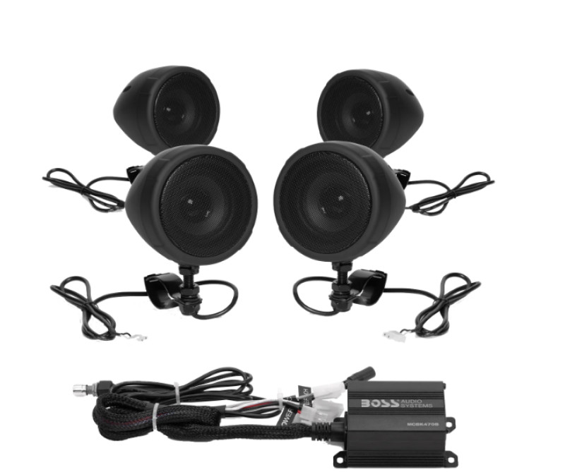 Boss Audio Systems Motorcycle Speaker Amplifier/ Bluetooth/ 3in Speakers For 2