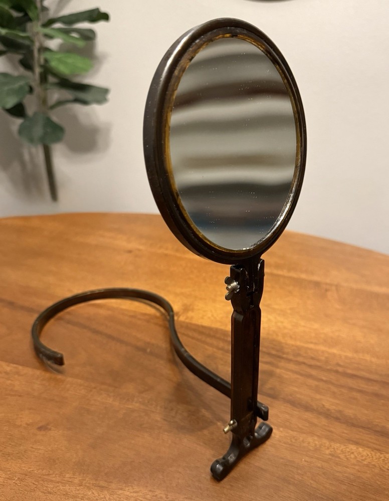 Vintage 2 Sided Around The Neck/Adjustable Table Magnifying Mirror