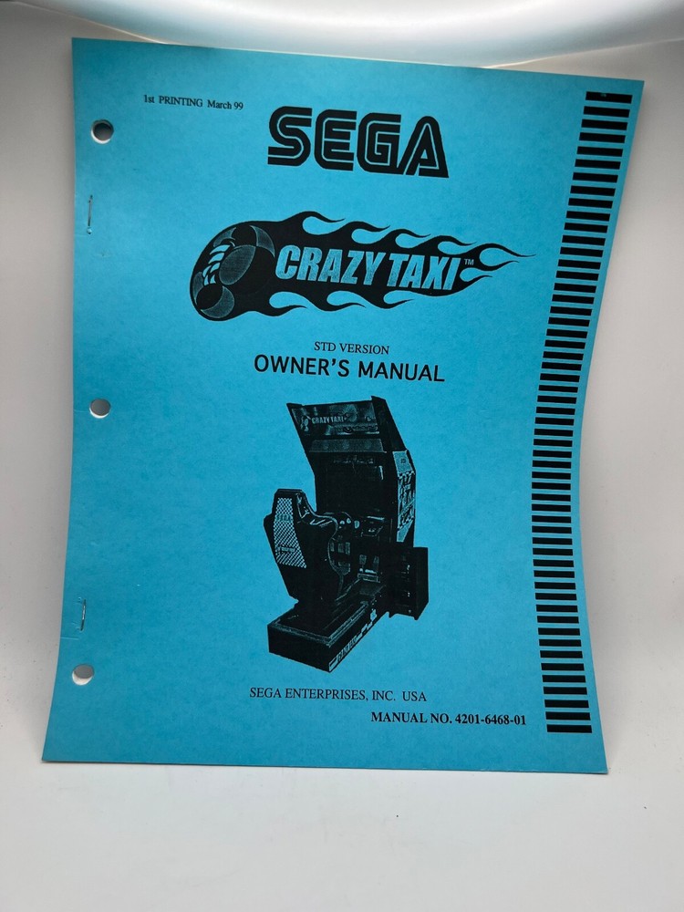 SEGA: Arcade game Manuals Collection from distributors library YOUR CHOICE