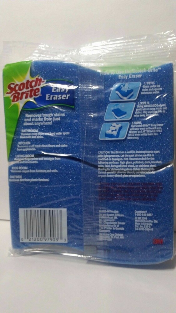 Scotch Brite Easy Eraser 3M Disposable Cleaning Pads Select Quantity