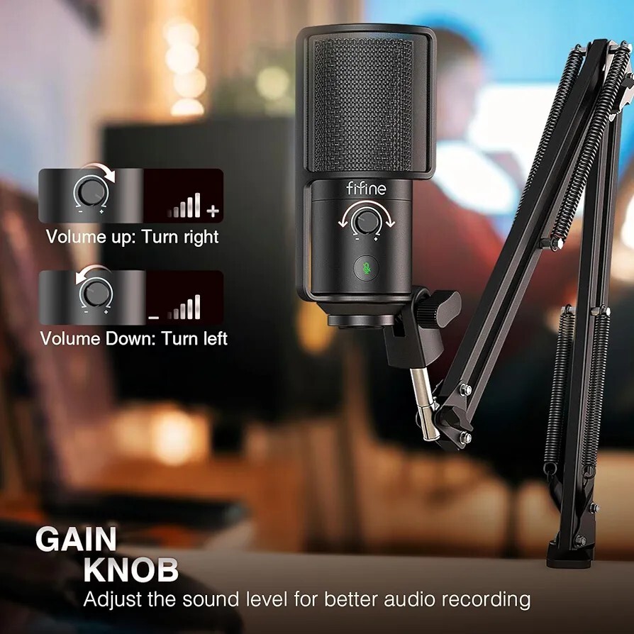 FIFINE USB Podcast Microphone PC Computer Condenser. Plug & Play  T669-pro 1