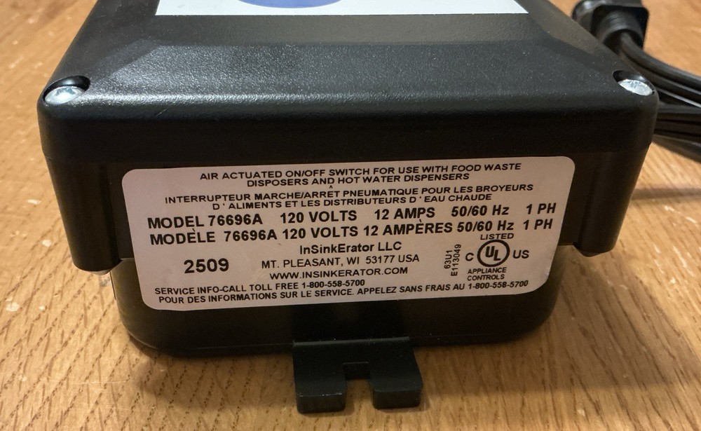 NOB InSinkErator 76696A Sink Top Switch Electrical Part