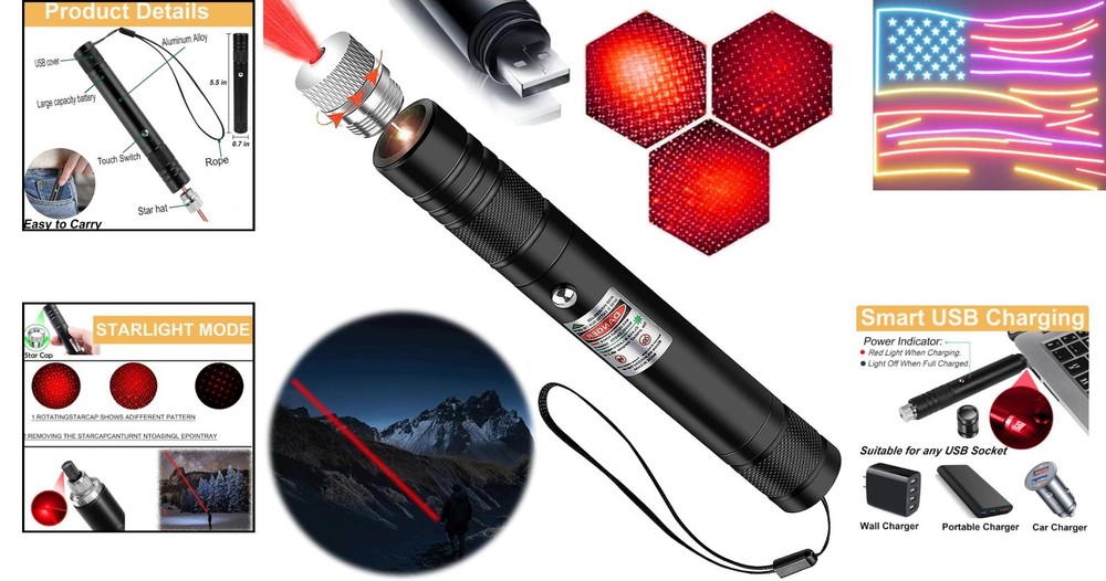 Laser High Power Pointer, Red Laser Pointer Indicator Light, Long Range Laser...