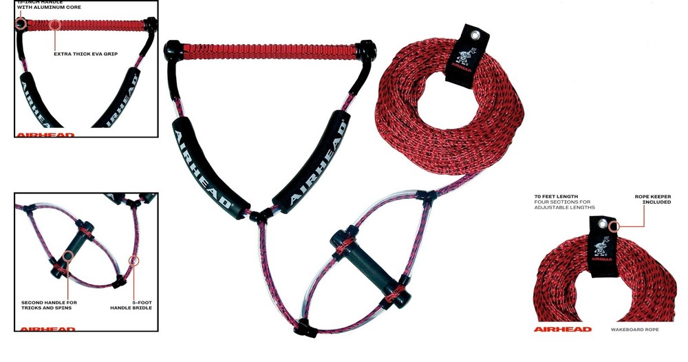 High-Strength 75 ft Wakeboard Rope with Floating Handle for Safety & Tricks
