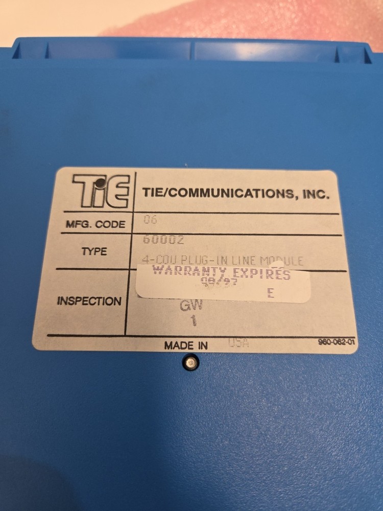 Tie/Communications 60002 4-Cou Plug-In Line Module *NOS*