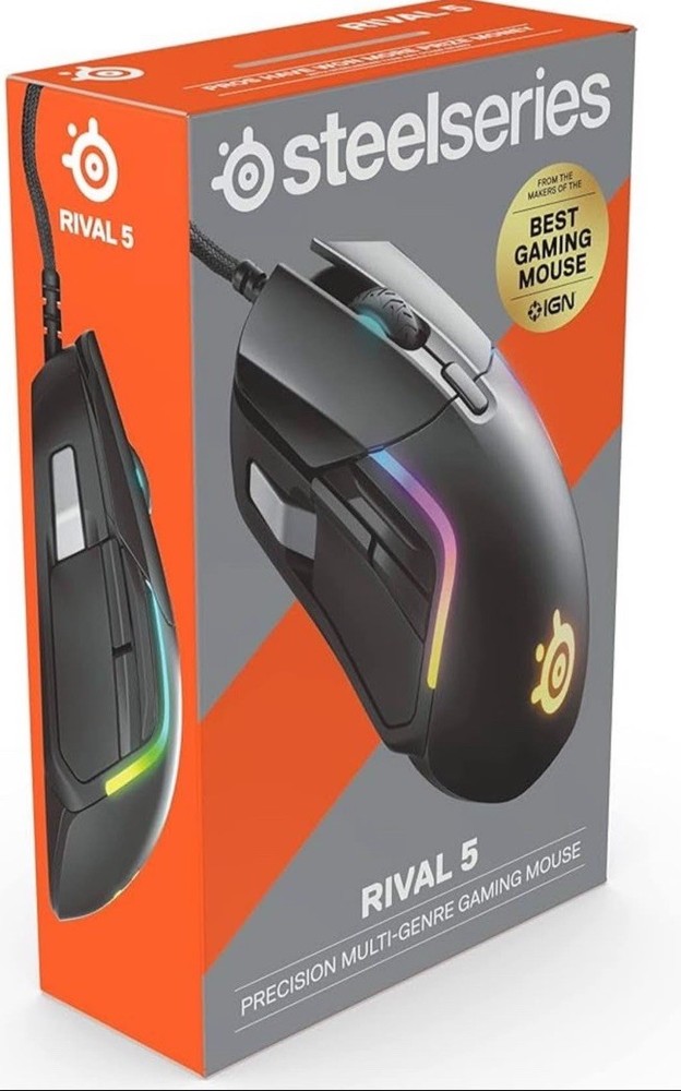 SteelSeries Rival 5 Optical Gaming Mouse - Matte Black