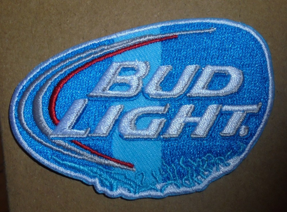BUD LIGHT IRON ON PATCH  3 BY 2"