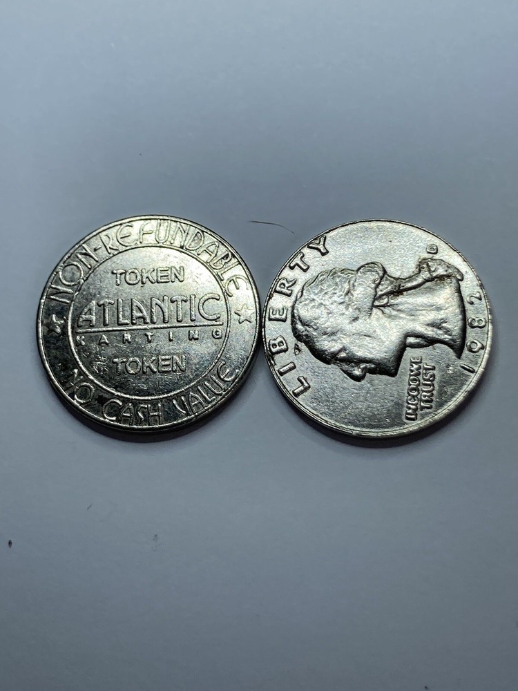 ATLANTIC KARTING ADVERTISING ARCADE SOUVENIR TOKEN