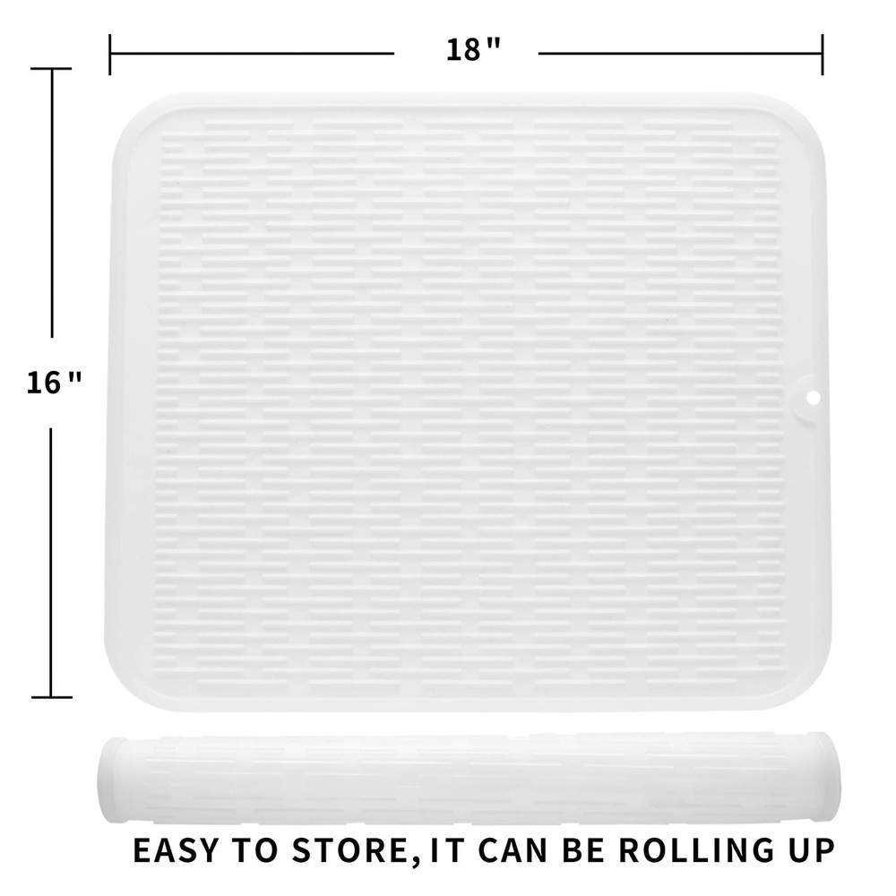 Silicone Dish Drying Mat for Multiple Usage,Easy clean,Eco-friendly,Heat-resi...
