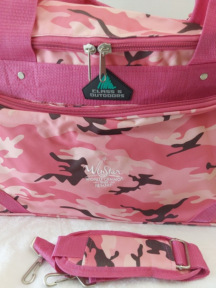 Class 5 Outdoors Pink Camouflage Duffle Bag W/Handle & Padded Shoulder Strap