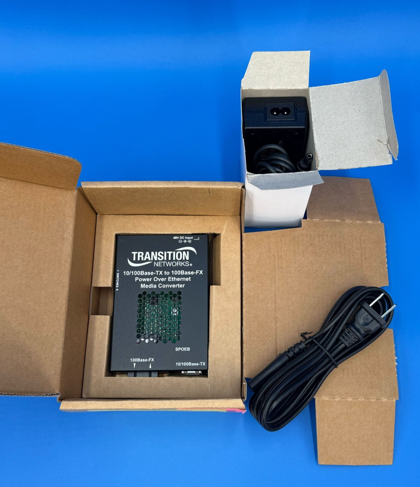 Transition Networks Standalone PoE Converter SPOEB1013-105-NA 💚❤️💚❤️ NEW!