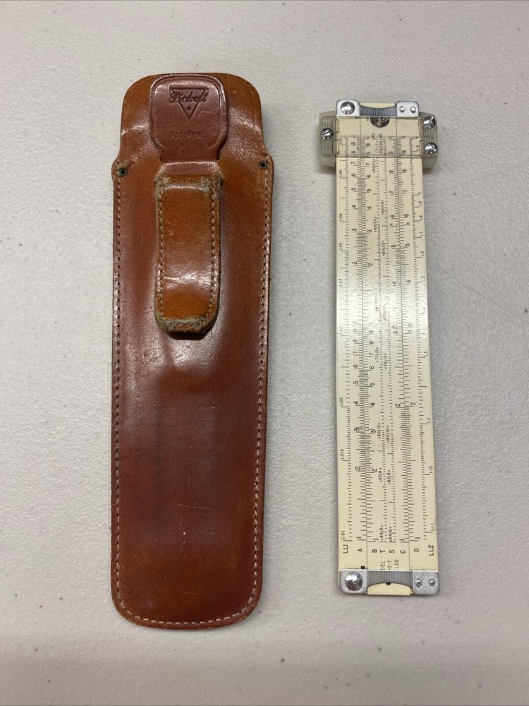 Vintage Pickett Log Syncro Scale Slide Rule with Leather Case