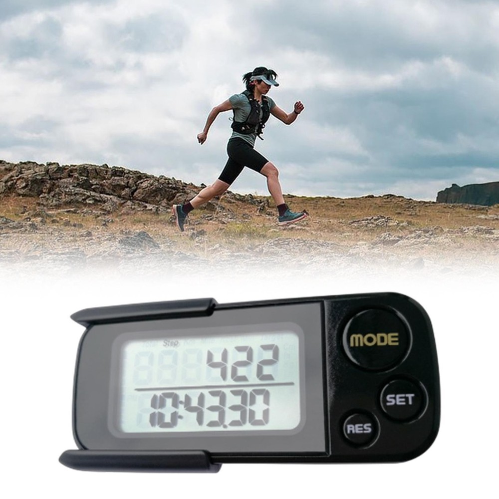 Large Screen 3D Pedometer Counter Running Running Stopwatch