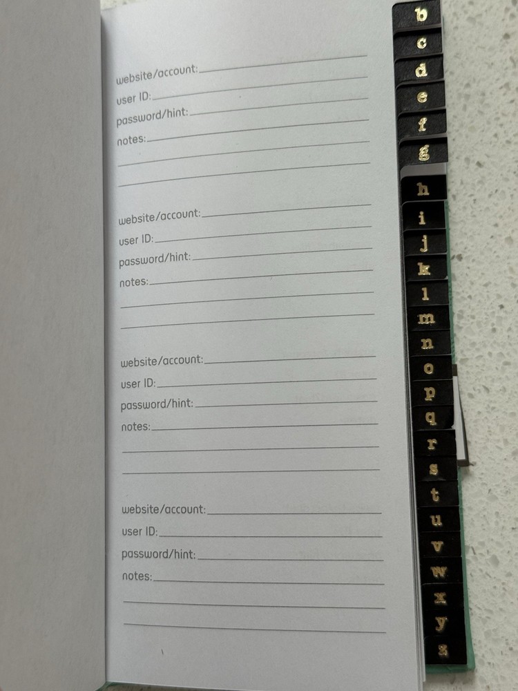 Hallmark Password Keeper (Teal)