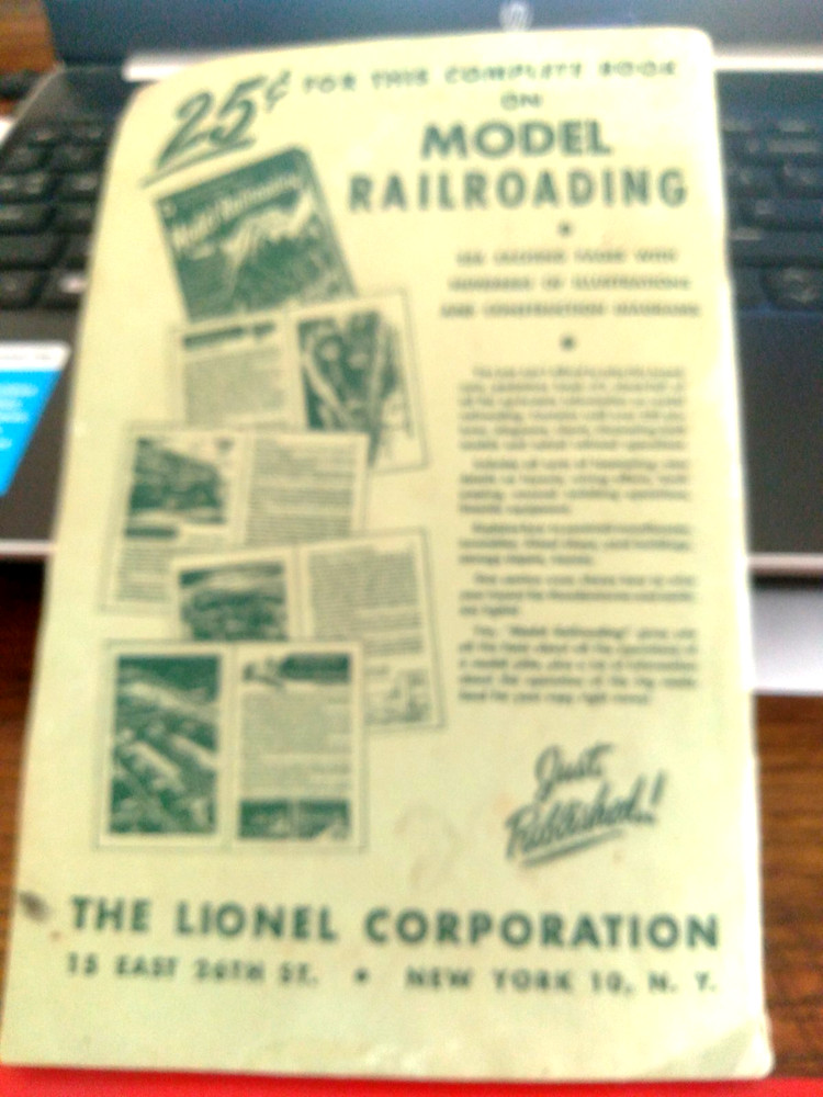 1951 Lionel Trains Instructions For Assembling And Operating Booklet, Plus Plans