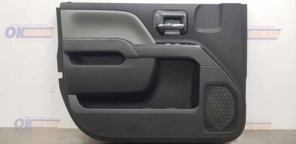 19 GMC SIERRA 2500 SLE CREW CAB INTERIOR DOOR TRIM PANEL FRONT LEFT DRIVER GRAY