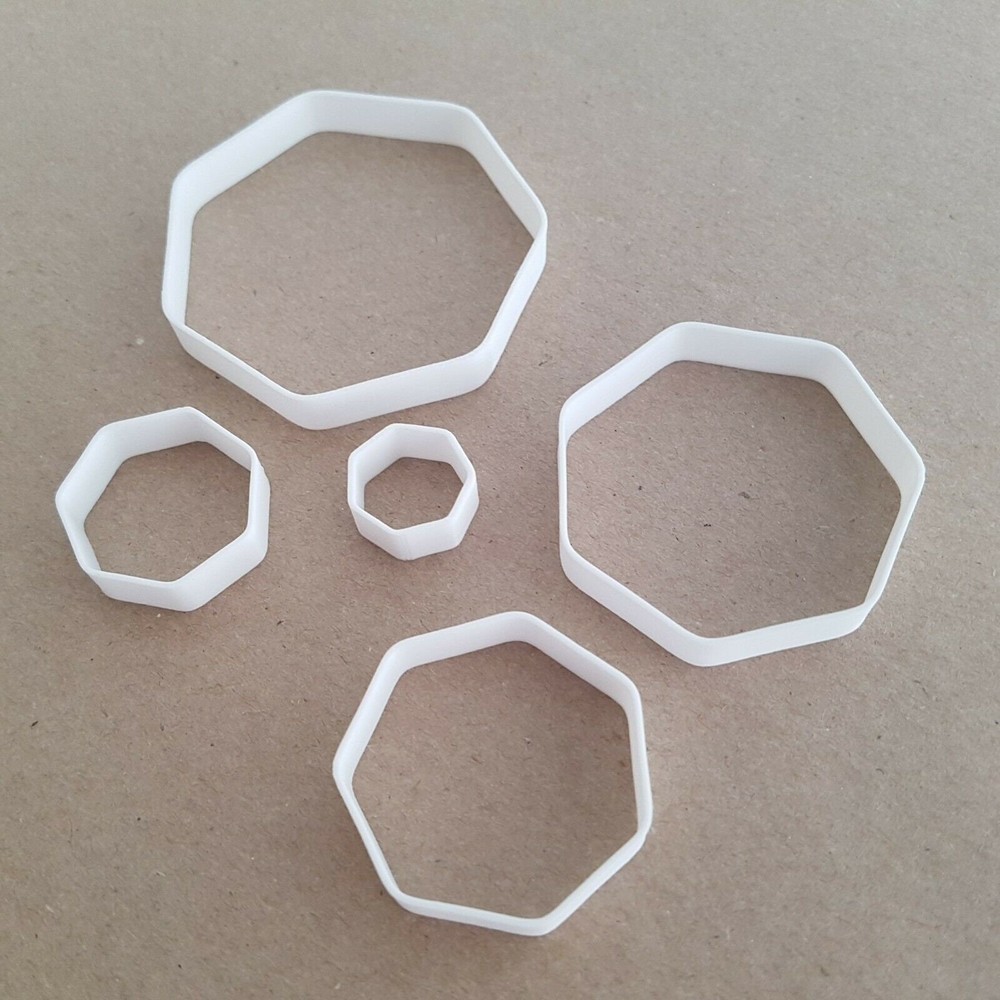 Heptagon Shape Mini Fondant Cutter Rounded Corners Small Sugarcraft Icing Basic