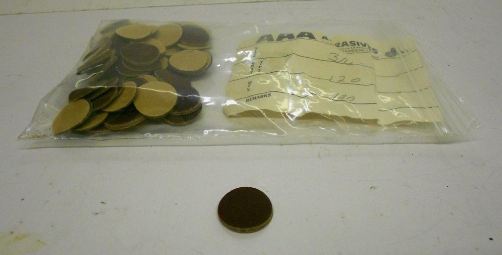AAA ABRASIVE CLOTH DISCS,3/4,120 GRIT