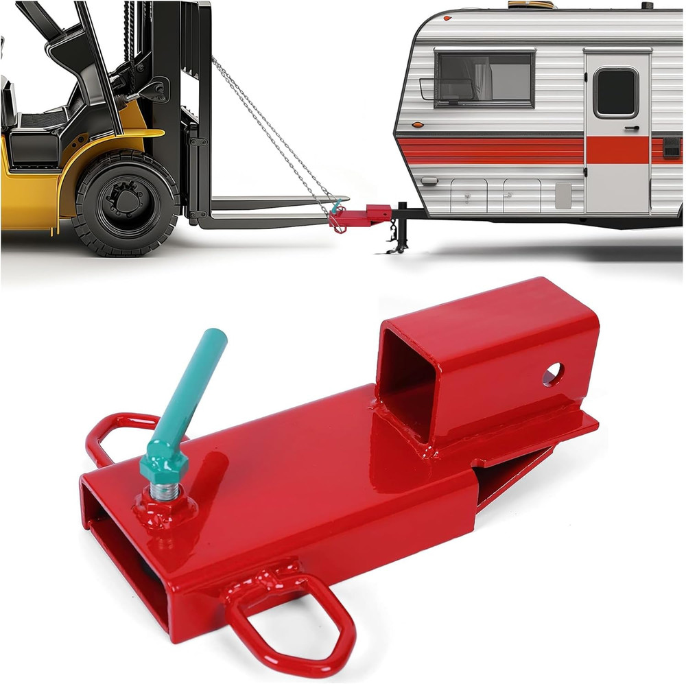 Clamp on Forklift 2" Hitch Receiver Pallet Fork Trailer Towing Adapter