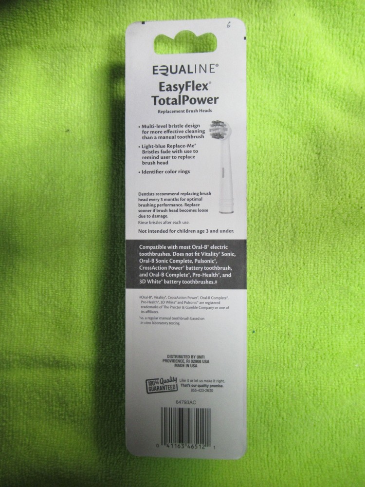 EQUALINE EASYFLEX TOTAL POWER REPLACEMENT BRUSH HEADS 3 HEADS