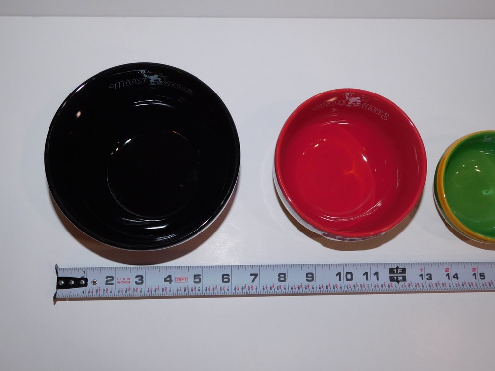 Disney Parks Mickey Mouse + Minnie Mouse + PLUTO Mousewares Ceramic BOWL Set