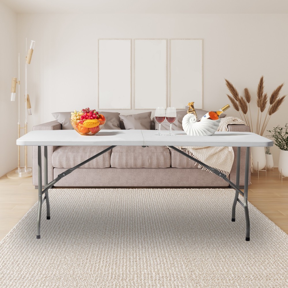 6FT Outdoor Courtyard Foldable Long Table New -