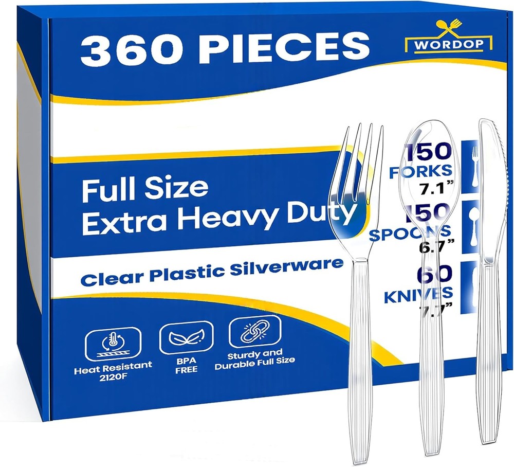 Extra Heavy Duty Plastic Sierware Set – Heat Resistant &