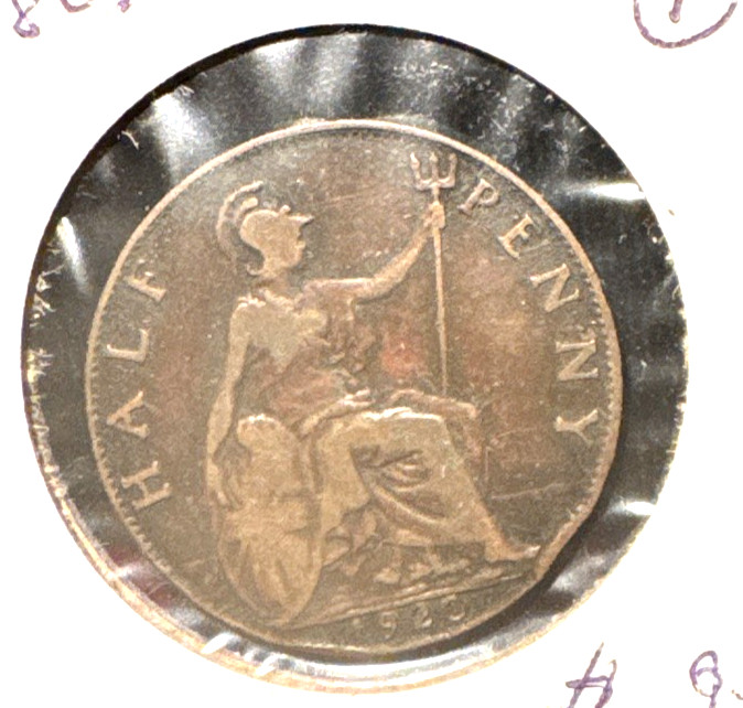 Great Britain 1920 half penny KM 809 VF (1)