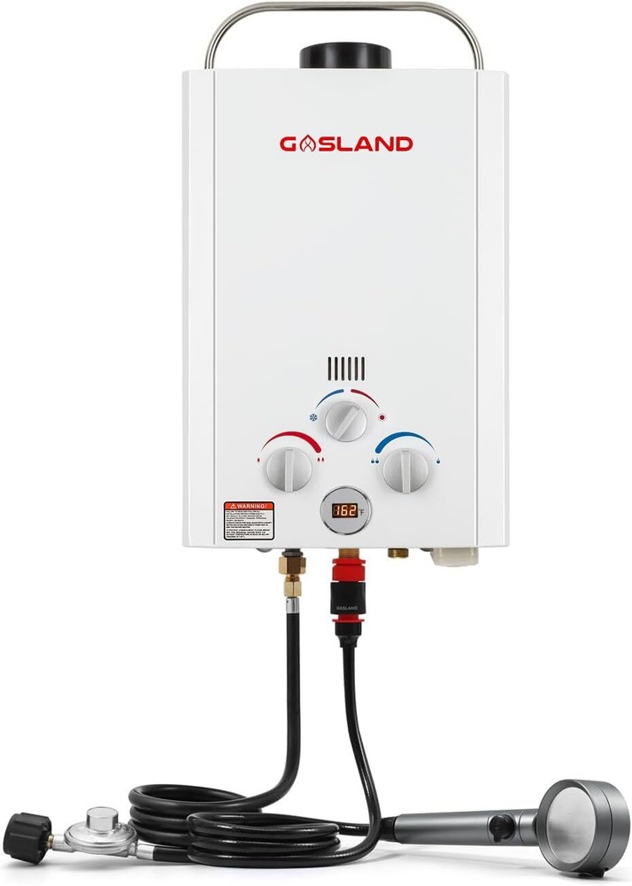 GASLAND 6L/10L Portable Gas Water Heater Instant Hot Camp Shower for Outdoor RV