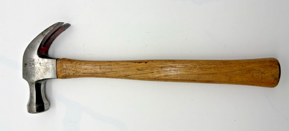 ROBERTS 20oz Curved Claw Hammer, Tight Original Hickory Handle