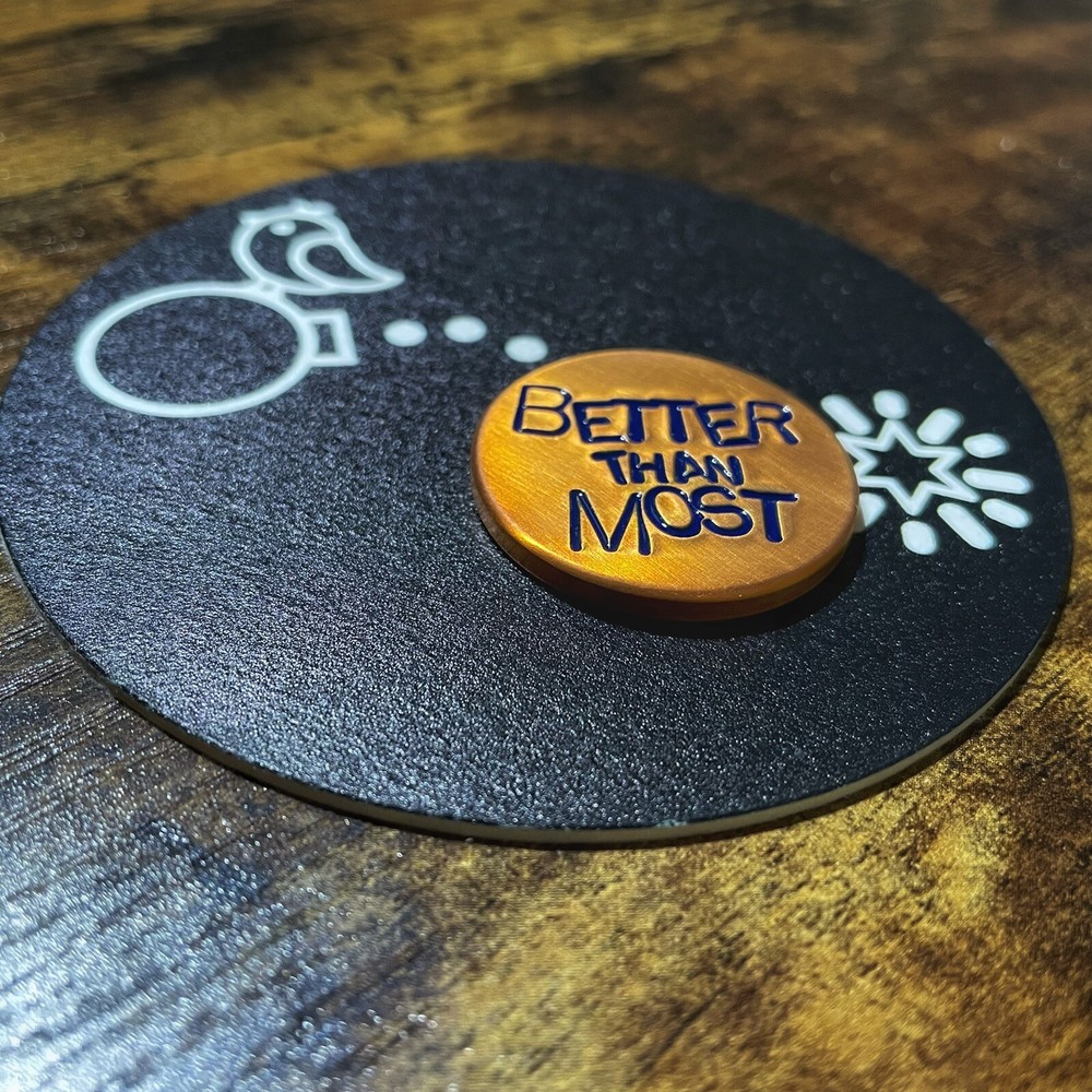 BETTER THAN MOST!  1.25”  Custom Copper Golf Ball Marker!
