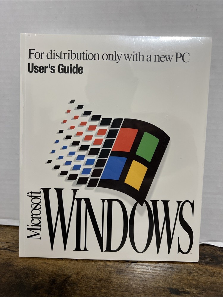vintage Microsoft Windows User's Guide Brand New Sealed