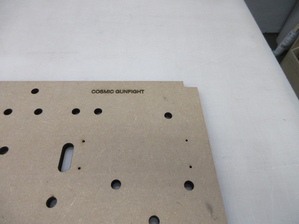 Williams Cosmic Gunfight Pinball Replacement wood light panel
