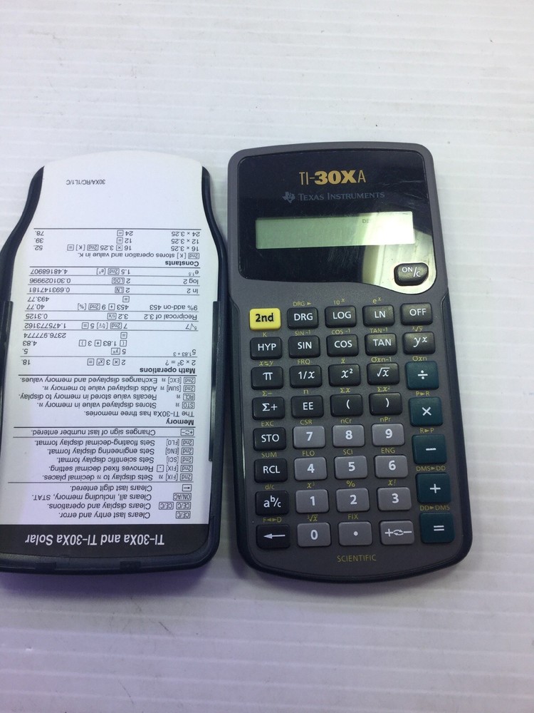 Texas Instruments TI-30XA Scientific Calculator, Used, Tested