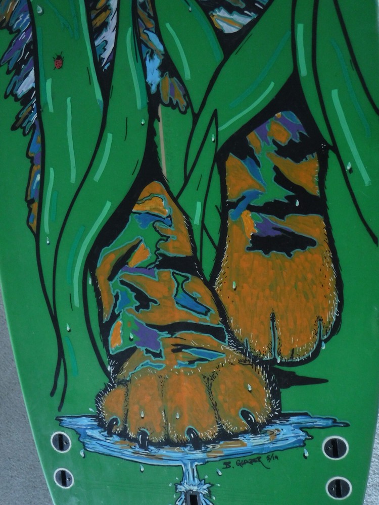 CUSTOM ART 9'0" LONGBOARD SURFBOARD preowned
