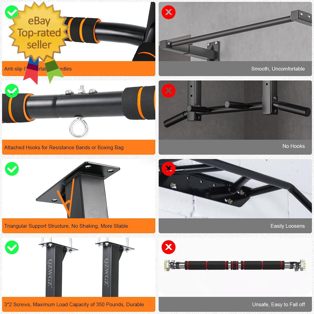 Height Adjustable Pull up Bar, Heavy Duty Pull up Bar, Barmount, Ceiling Mount