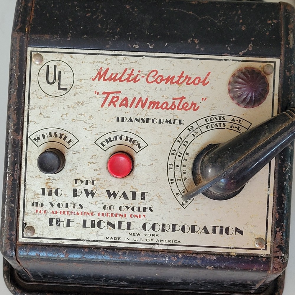 1950s Lionel Train Multi-Control TrainMaster Transformer Type 110 RW Watt AS-IS