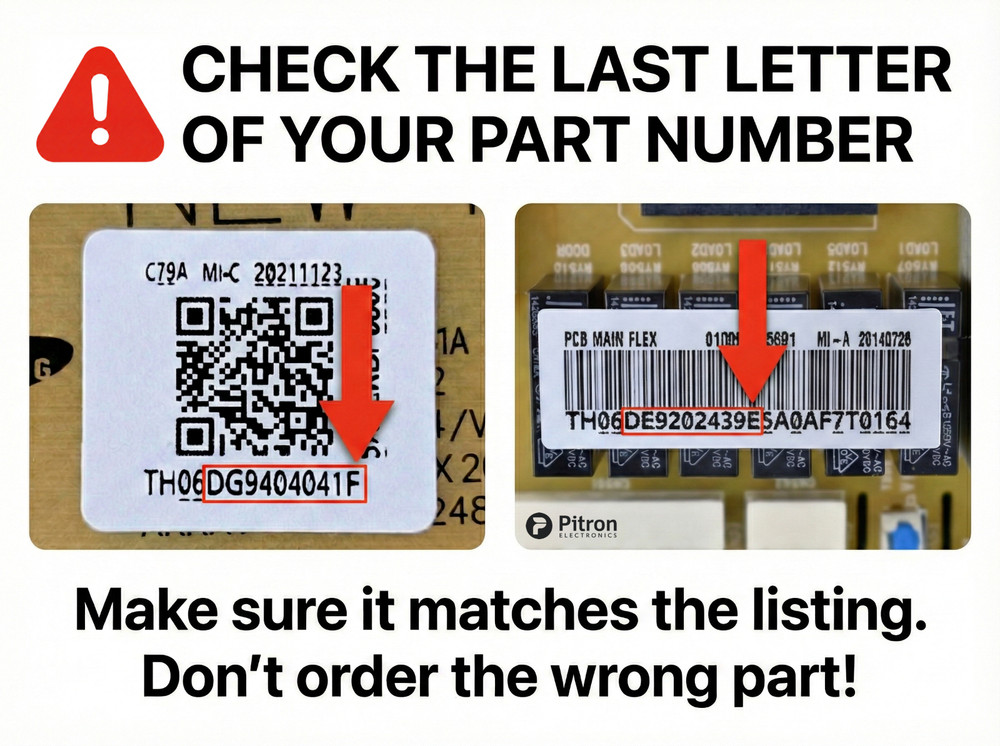 Genuine SAMSUNG Range Oven Relay Board # DE92-02439A