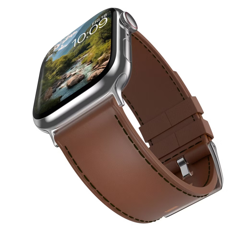 MobyFox Classic Leather Band Genuine Universal Fit Brown