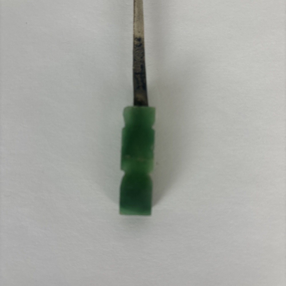 Mexico Sterling Silver .925 Jade Mini Souvenir Spoon 4"