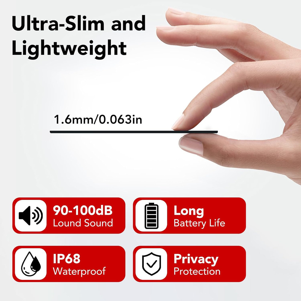 2 Pack Wallet Tracker Card for Android Bluetooth Tracker Work with Google Find H