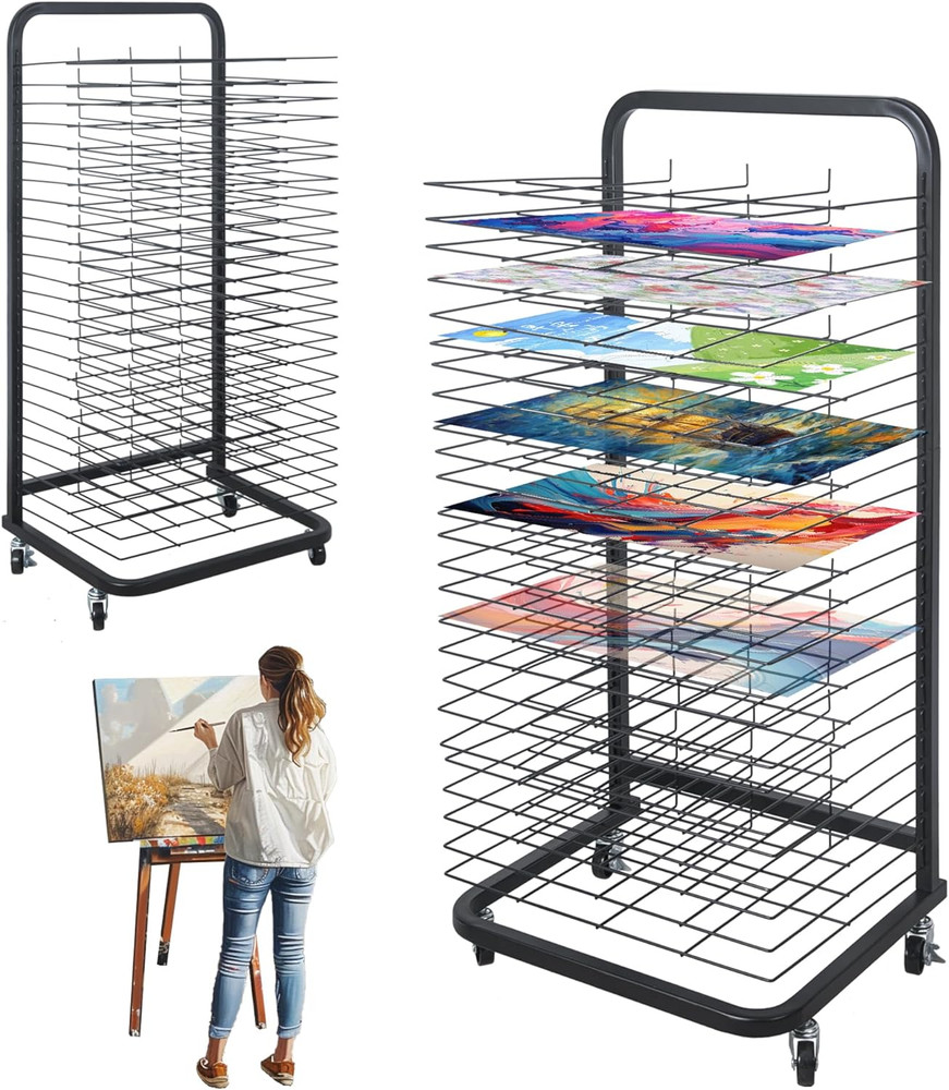 25 Removable Shelves, Art Drying Rack for Classroom,Art Storage Rack,Drying Rack