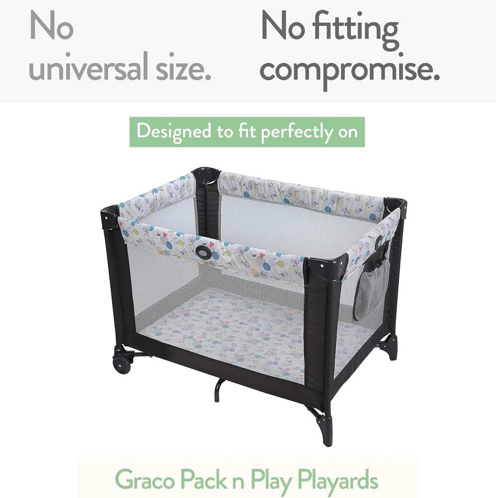 Pack and Play Sheets Fitted – Compatible with Graco Pack N Play Playard Crib and