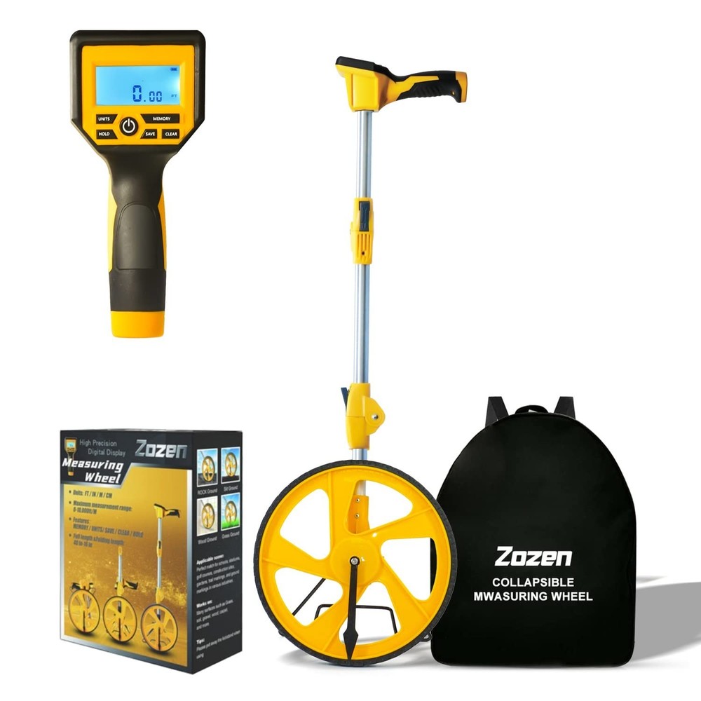 Zozen Measuring Wheel Digital Display, 3-Sections Foldable, Imperial/Metric M...