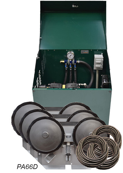 1/2HP Pond Aeration System w/ 3 Diffusers + Cabinet + Tubing