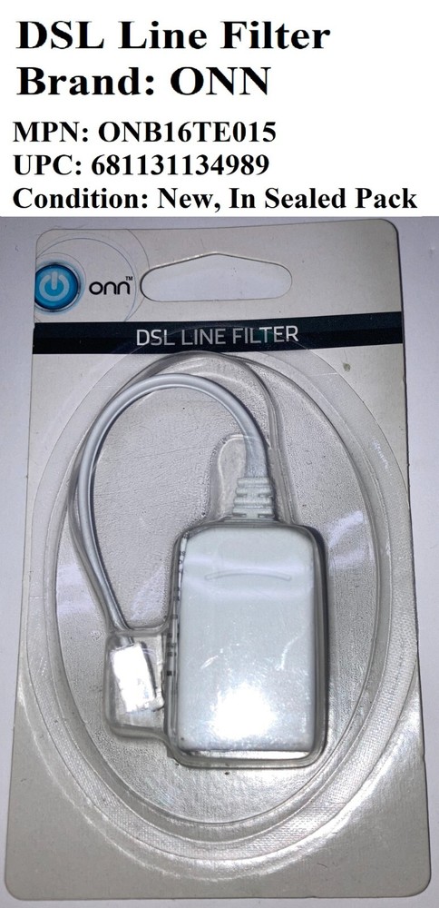 DSL Line Filter Brand: ONN, New, In Sealed Pack (Never Opened)