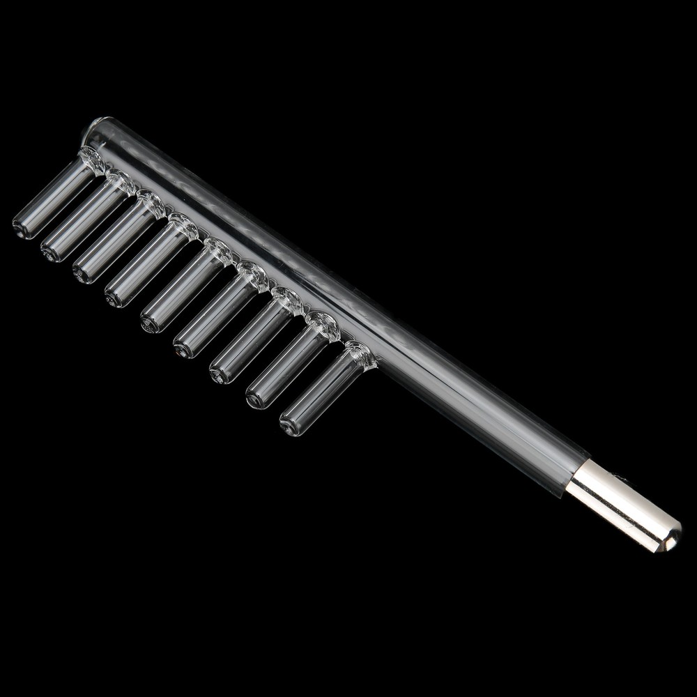 § Dandruff Removal Glass Comb Shaped Probe For High Frequency Electrotherapy